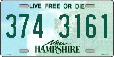 NH license plate 3743161