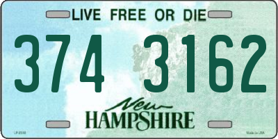 NH license plate 3743162