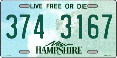 NH license plate 3743167
