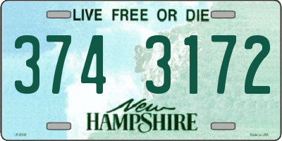 NH license plate 3743172
