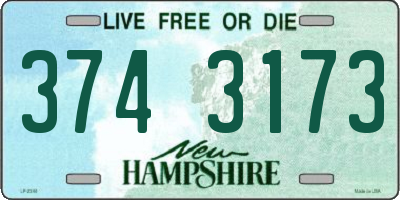 NH license plate 3743173