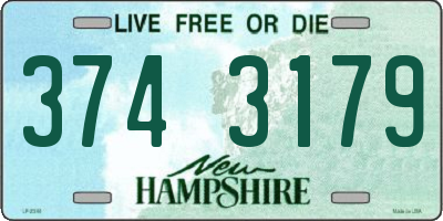NH license plate 3743179