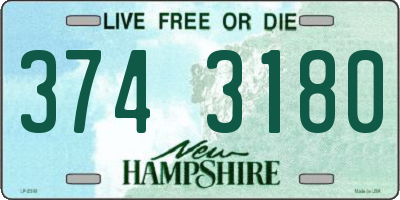 NH license plate 3743180