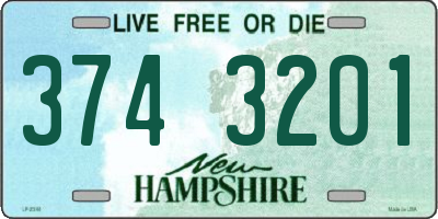 NH license plate 3743201
