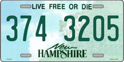 NH license plate 3743205