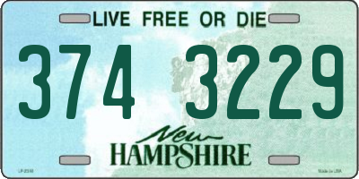 NH license plate 3743229