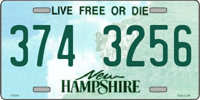 NH license plate 3743256