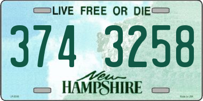 NH license plate 3743258