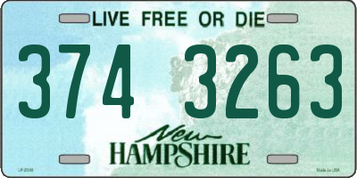 NH license plate 3743263