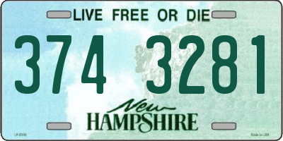 NH license plate 3743281
