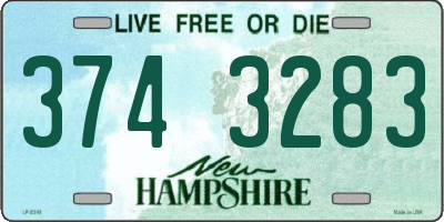 NH license plate 3743283