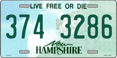 NH license plate 3743286