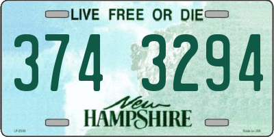 NH license plate 3743294