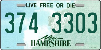 NH license plate 3743303