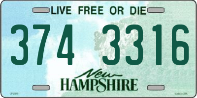 NH license plate 3743316