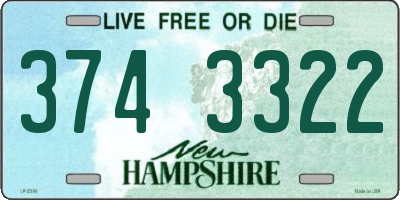 NH license plate 3743322