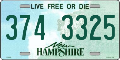 NH license plate 3743325