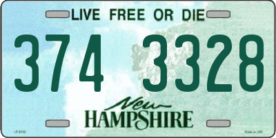 NH license plate 3743328