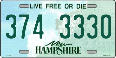 NH license plate 3743330