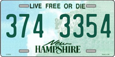 NH license plate 3743354