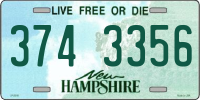 NH license plate 3743356