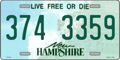 NH license plate 3743359