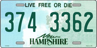 NH license plate 3743362