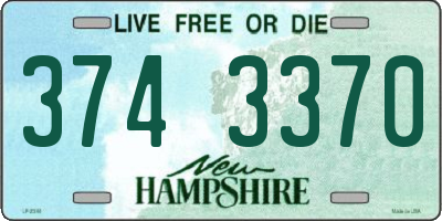 NH license plate 3743370