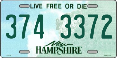 NH license plate 3743372
