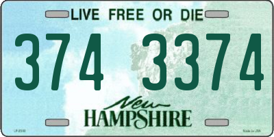 NH license plate 3743374