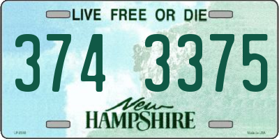 NH license plate 3743375