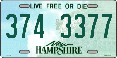NH license plate 3743377