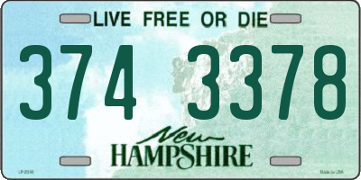 NH license plate 3743378
