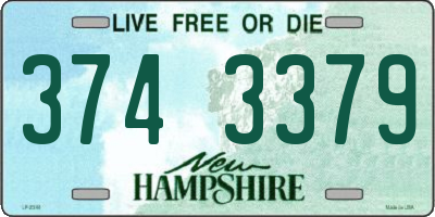 NH license plate 3743379