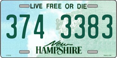 NH license plate 3743383