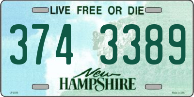NH license plate 3743389