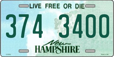NH license plate 3743400
