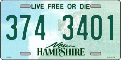 NH license plate 3743401