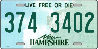 NH license plate 3743402