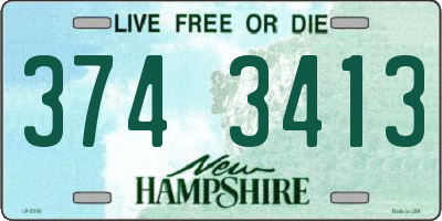 NH license plate 3743413