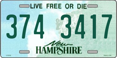 NH license plate 3743417