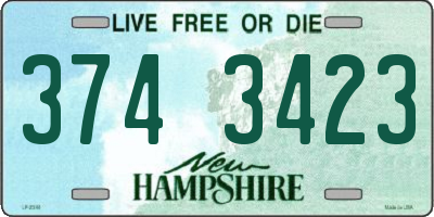 NH license plate 3743423