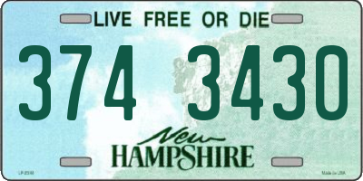 NH license plate 3743430