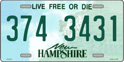 NH license plate 3743431