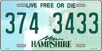 NH license plate 3743433