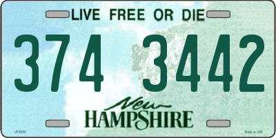 NH license plate 3743442