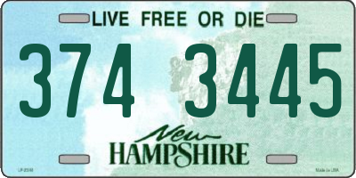 NH license plate 3743445