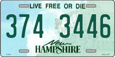 NH license plate 3743446