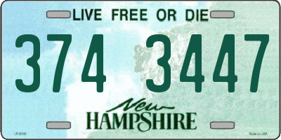NH license plate 3743447