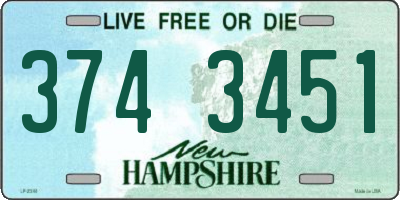 NH license plate 3743451